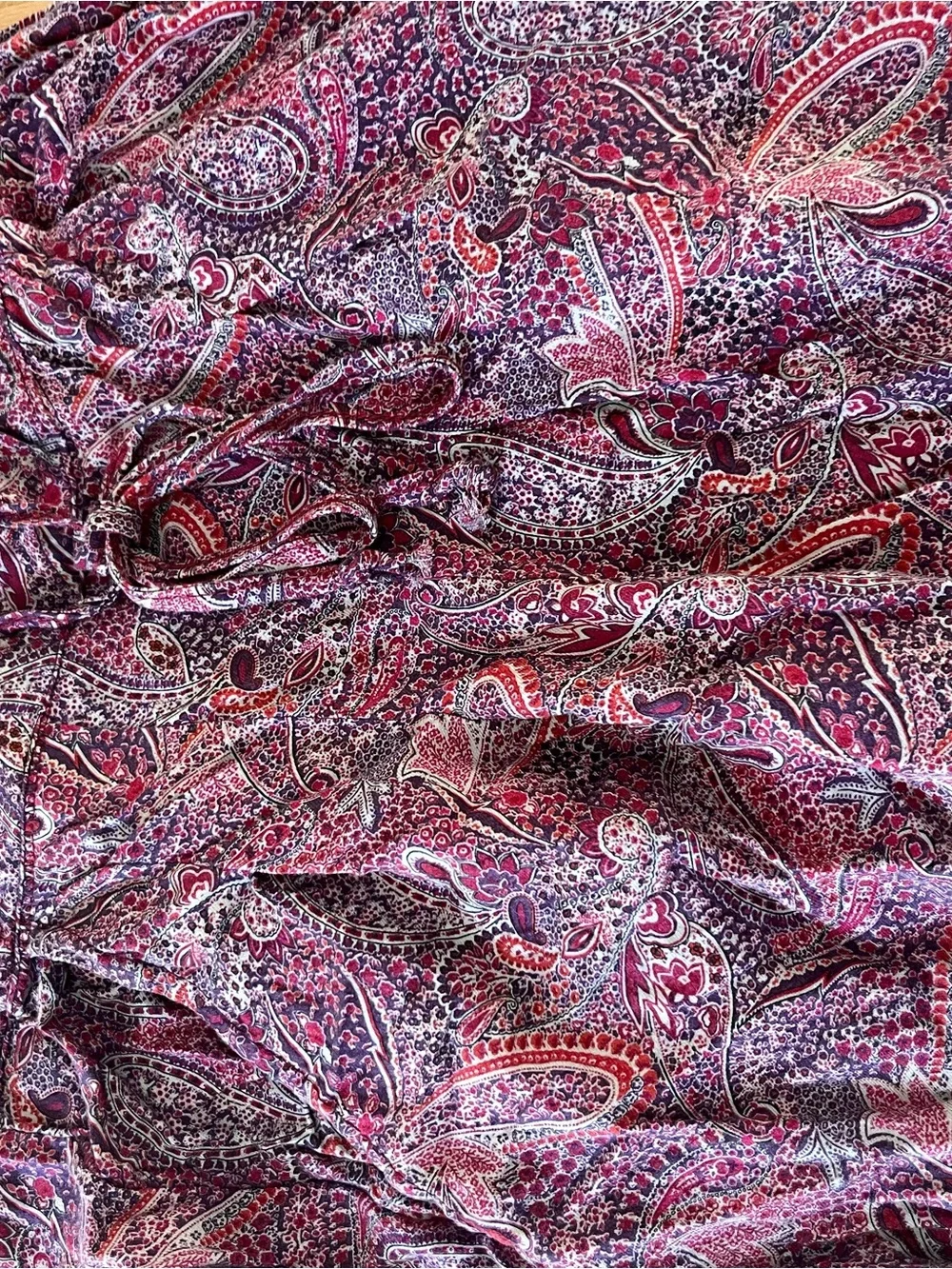 Brandy Melville Mauve Paisley Boho Relaxed Drawstring Culottes Joggers